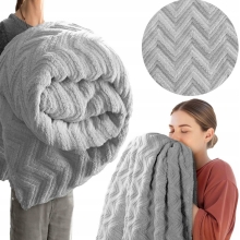 Jasno Szare Narzuty na kanape i fotele Jodełka Jasno Szare Narzuty na kanape i fotele Jodełka