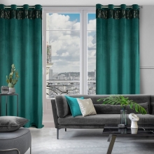 ZASŁONA GOTOWA JASPER 140X250 CM CIEMNOTURKUSOWY