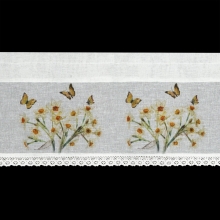 FIRANA GOTOWA FLORA 150X30 CM BIAŁY