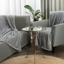 Jasno Szare Narzuty na Kanape i fotele 170x210 + 2 x 70x160 Cindy