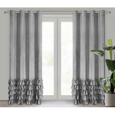 ZASŁONA GOTOWA CARLI 140 X 250 CM SREBRNY