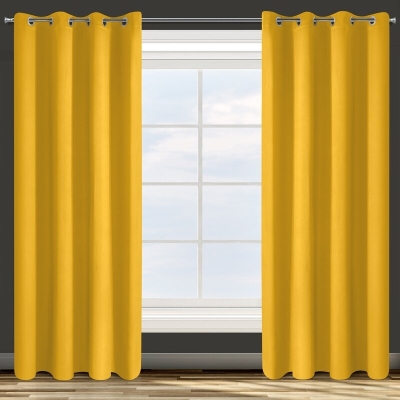 ZASŁONA GOTOWA D91 PARISA 135X250 CM MUSZTARDOWY