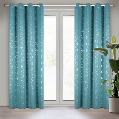 ZASŁONA GOTOWA ABELLA 135X250 CM TURKUSOWY