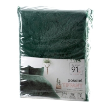POŚCIEL D91 TIFFANY 160 X 200 CM CIEMNOZIELONY