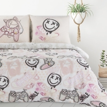 POŚCIEL BAWEŁNIANA D91 KID 17 140 X 200 CM BIAŁY