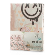 POŚCIEL BAWEŁNIANA D91 KID 17 140 X 200 CM BIAŁY
