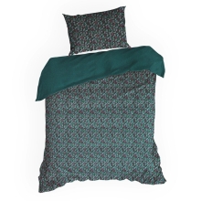 KOMPLET POŚCIELI ESPRIT 06 220 X 200 CM CIEMNOZIELONY