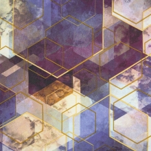 KOMPLET POŚCIELI W PUDEŁKU VITRAGE 160 X 200 CM FIOLETOWY