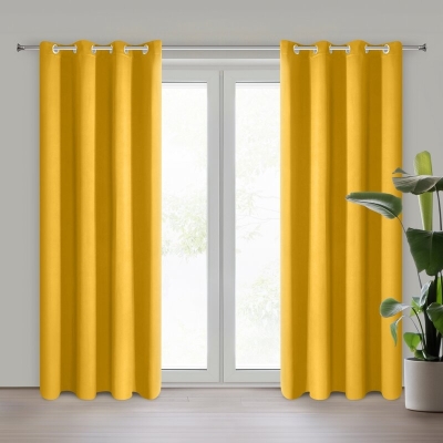 ZASŁONA GOTOWA D91 PARISA 135 X 250 CM MUSZTARDOWY