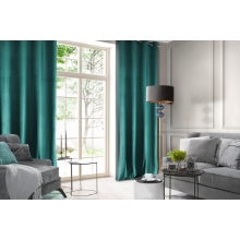 ZASŁONA GOTOWA D91 ROSA 140 X 250 CM CIEMNOTURKUSOWY