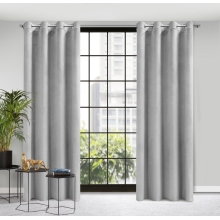ZASŁONA GOTOWA D91 ROSA 140 X 250 CM SREBRNY