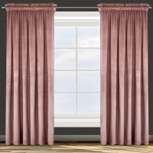 ZASŁONA GOTOWA D91 ROSA NA TAŚMIE 140 X 270 CM CIEMNORÓŻOWY