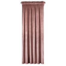 ZASŁONA GOTOWA D91 ROSA NA TAŚMIE 140 X 270 CM CIEMNORÓŻOWY