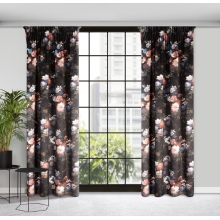 ZASŁONA GOTOWA KAREN NA TAŚMIE 140 X 270 CM CZARNY