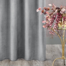 ZASŁONA GOTOWA D91 ROSA NA TAŚMIE 135 X 300 CM SREBRNY