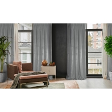 ZASŁONA GOTOWA D91 ROSA NA TAŚMIE 135 X 300 CM SREBRNY