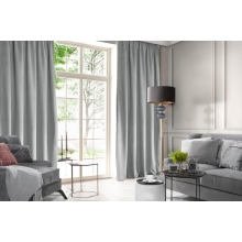 ZASŁONA GOTOWA D91 ROSA NA TAŚMIE 135 X 300 CM SREBRNY