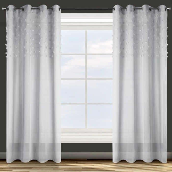 ZASŁONA GOTOWA D91 STELLA 140 X 250 CM SREBRNY