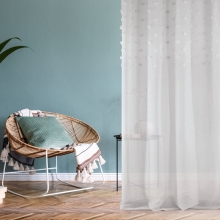 ZASŁONA GOTOWA D91 STELLA 140 X 250 CM SREBRNY