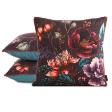 POSZEWKA VELVET 129 45 X 45 CM BORDOWY