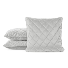 POSZEWKA VELVET 27 45 X 45 CM SREBRNY