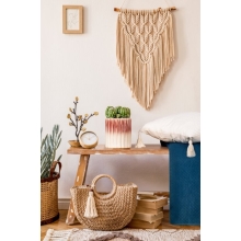 POSZEWKA BOHO 3 45 X 45 CM KREMOWY