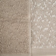 KOMPLET RĘCZNIKÓW 2 37 X 25 X 10 CM JASNOBRĄZOWY
