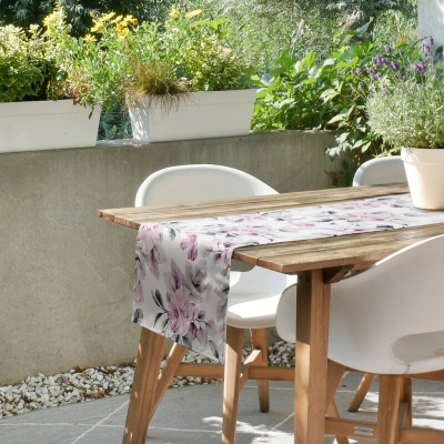 OBRUS GARDEN 40 X 140 CM BIAŁY