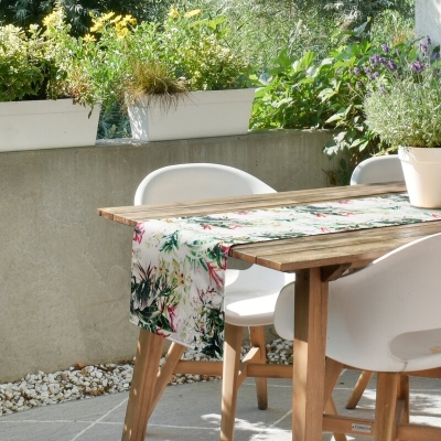 OBRUS GARDEN 40 X 140 CM BIAŁY