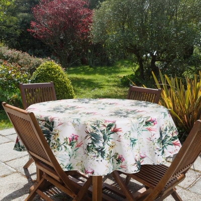 OBRUS GARDEN O 150 CM BIAŁY