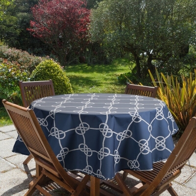 OBRUS GARDEN O 150 CM GRANATOWY