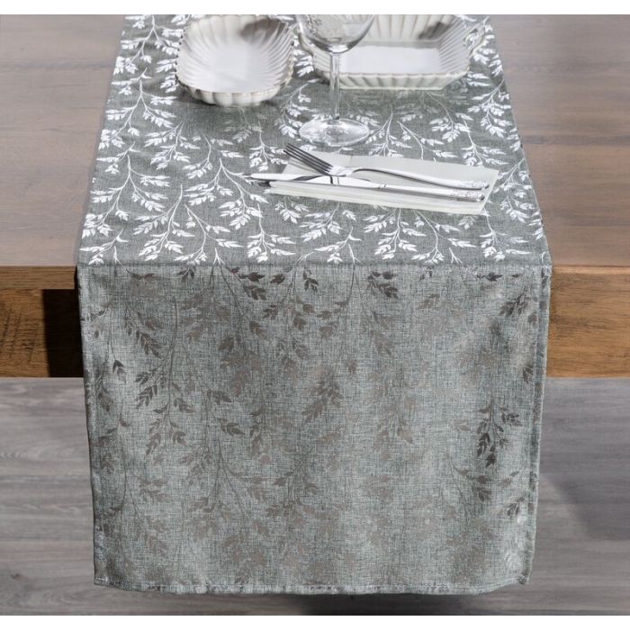 OBRUS SIMONA 40 X 140 CM SREBRNY