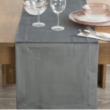 OBRUS MELINDA 40 X 140 CM STALOWY