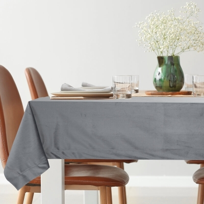 OBRUS MELINDA 140 X 180 CM STALOWY