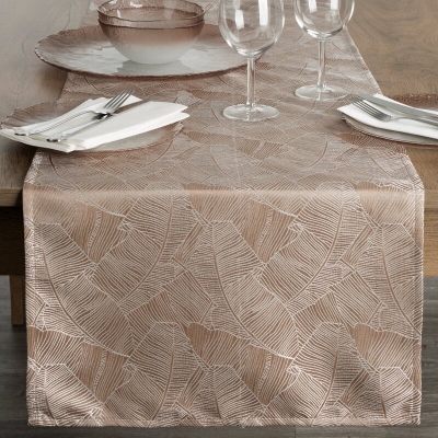 OBRUS ISLA 40 X 140 CM CIEMNOBEŻOWY