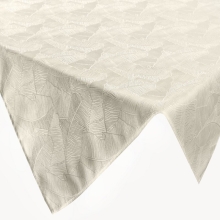 OBRUS ISLA 140 X 260 CM KREMOWY