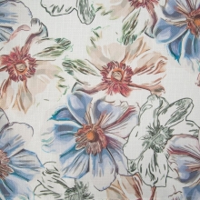 OBRUS FLORE 7 40 X 140 CM BIAŁY