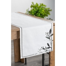 OBRUS NATU 4 40 X 180 CM BIAŁY