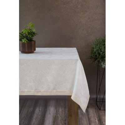 OBRUS LILIAN 145 X 400 CM KREMOWY