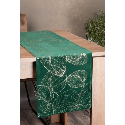OBRUS BLINK 16 35 X 220 CM CIEMNOZIELONY