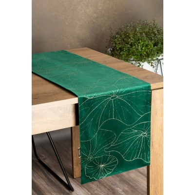 OBRUS BLINK 18 35 X 220 CM CIEMNOZIELONY