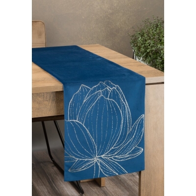 OBRUS BLINK 12 35 X 140 CM GRANATOWY