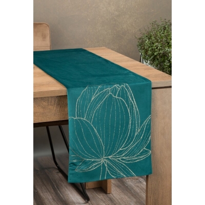 OBRUS BLINK 12 35 X 140 CM CIEMNOTURKUSOWY