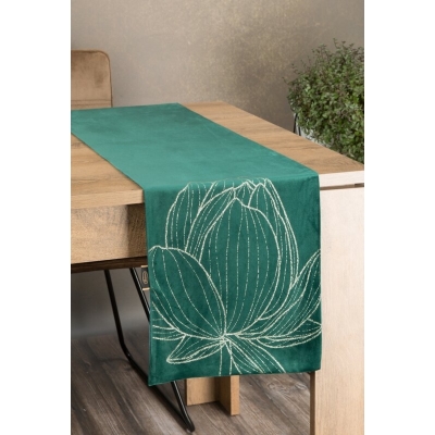 OBRUS BLINK 12 35 X 140 CM CIEMNOZIELONY