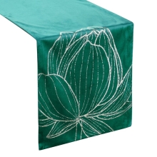 OBRUS BLINK 12 35 X 180 CM CIEMNOZIELONY