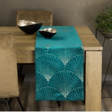 OBRUS BLINK 14 35 X 180 CM CIEMNOTURKUSOWY