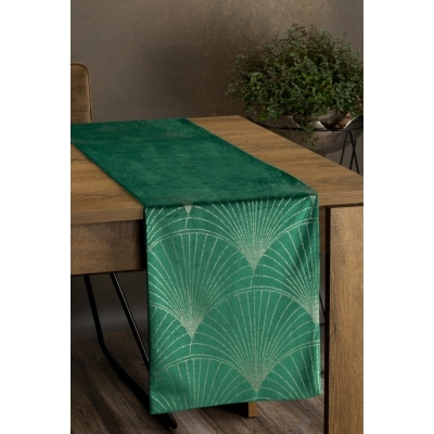 OBRUS BLINK 14 35 X 180 CM CIEMNOZIELONY