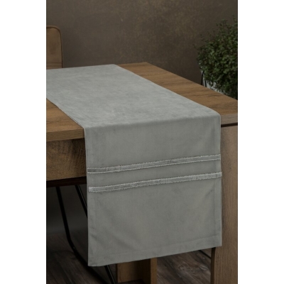 OBRUS GLEN 3 35 X 140 CM SREBRNY