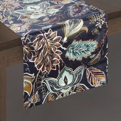 OBRUS GRACIA 33 X 140 CM GRANATOWY