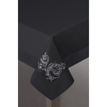 OBRUS DEKORACYJNY 160 X 300 CM CZARNY